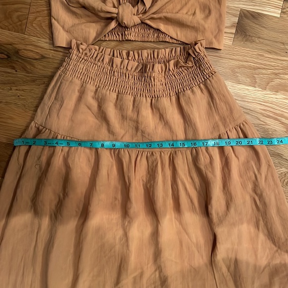 NWT Willow Julie Halter Crop Top Two-Piece Maxi Dress in Orange - Picture 11 of 11